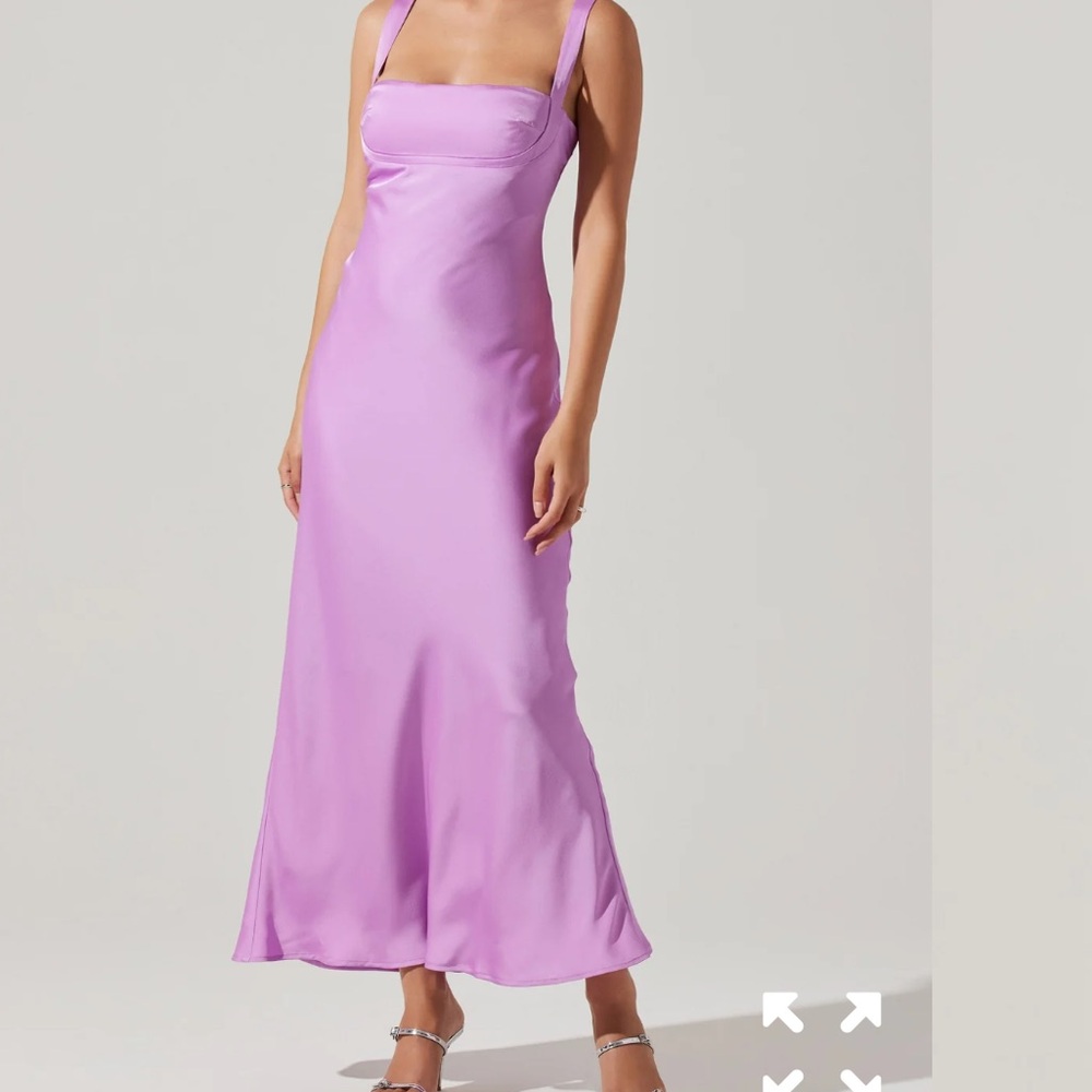 ASTR the label Stacie satin maxi dress size small NWT